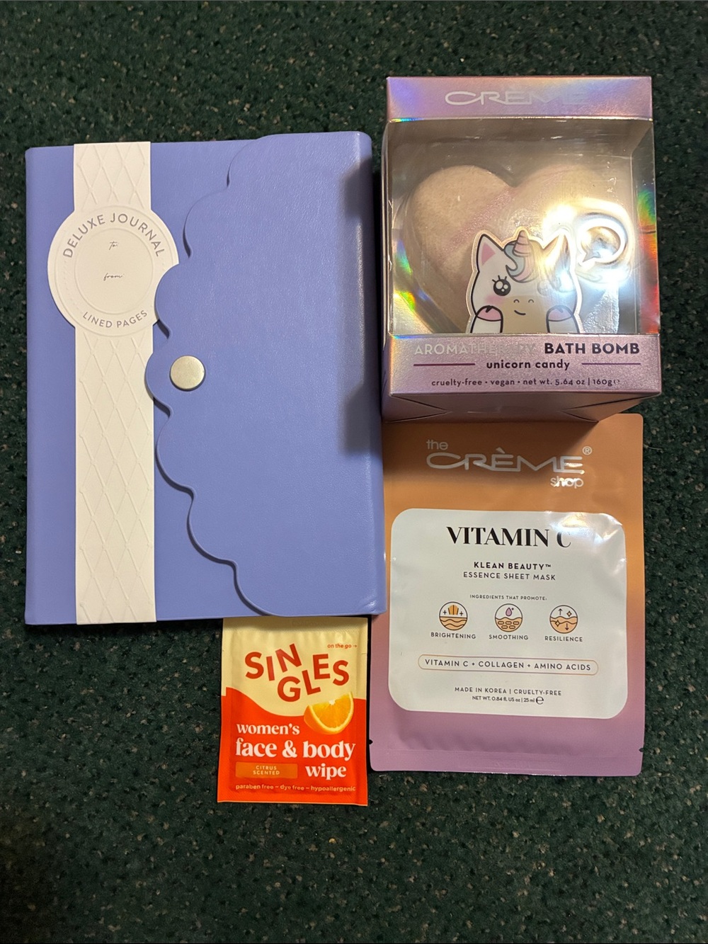 The Creme Shop Unicorn Candy Bath Bomb Self Care 4 pc Bundle